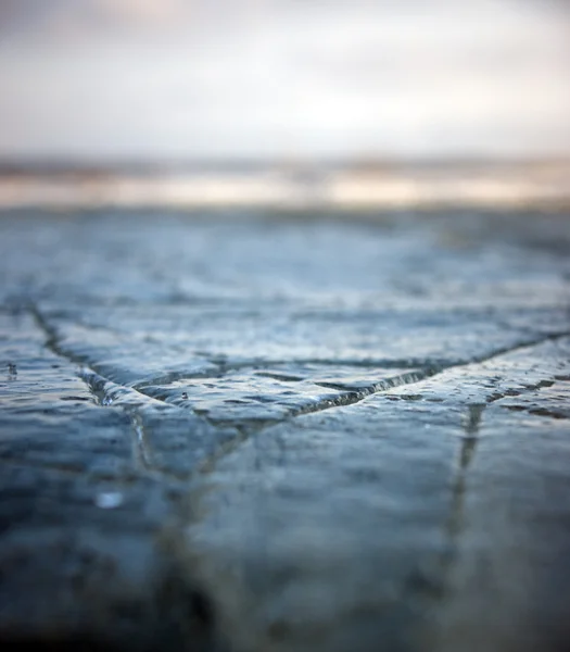 Ρωγμή στον πάγο — Φωτογραφία Αρχείου