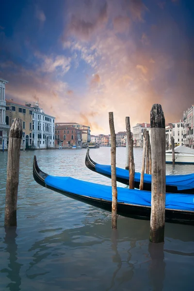 Gondoler i Venedig, Italien - Stock-foto