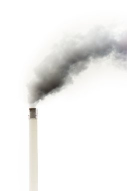 Dark smoke from a chimney clipart