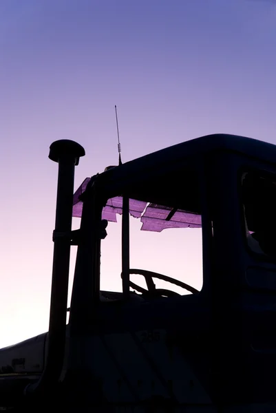 Silhouette di camion vintage — Foto Stock