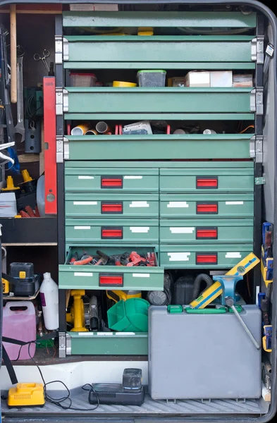 Werkzeuge und Schubladen — Stockfoto