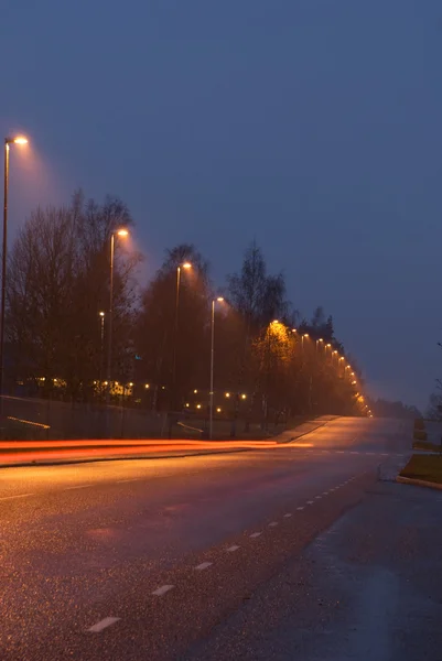 Вечерняя дорога — стоковое фото