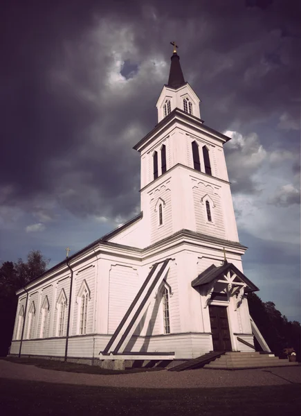 Houten land kerk — Stockfoto