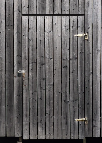 Šedá dřevěné dveře — Stock fotografie