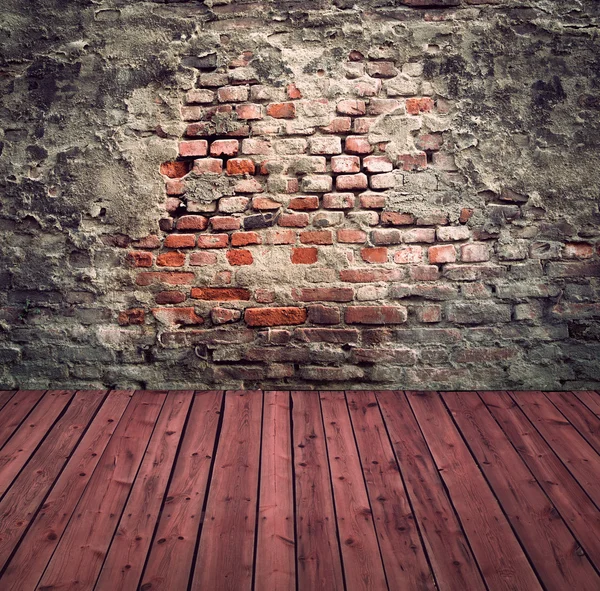 Innenraum mit antiken Mauern — Stockfoto