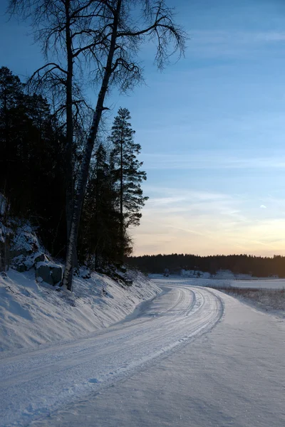 Small winter road — Stock Photo, Image