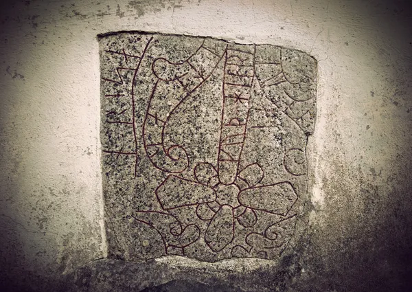 Starověké runový kámen — Stock fotografie