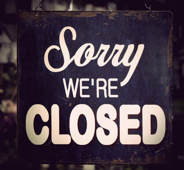 Vintage closed sign Royalty Free Stock Photos