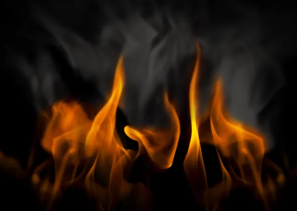 Yangın ve duman — Stok fotoğraf