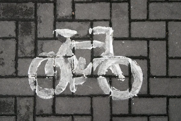 Símbolo da bicicleta — Fotografia de Stock