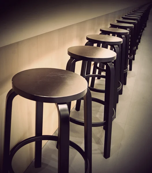 Barové stoličky, židle v řadě — Stock fotografie