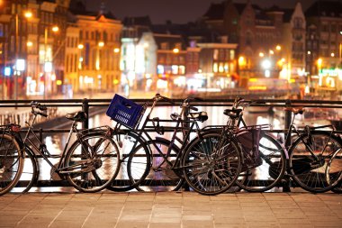 Bikes in Amsterdam clipart