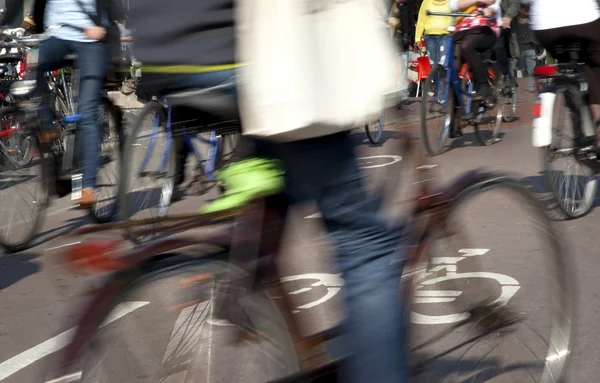 Cyklar i amsterdam — Stockfoto