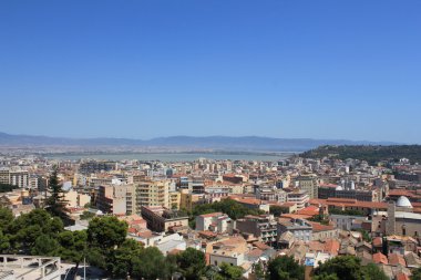 ve cagliari Sardunya, İtalya havadan görünümü