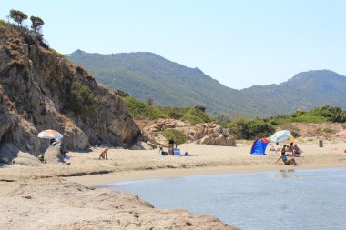 Peyzaj campulongo yakınında, capo carbonara Güneydoğu Sardunya, villasimius