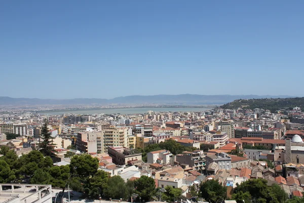 ve cagliari Sardunya, İtalya havadan görünümü