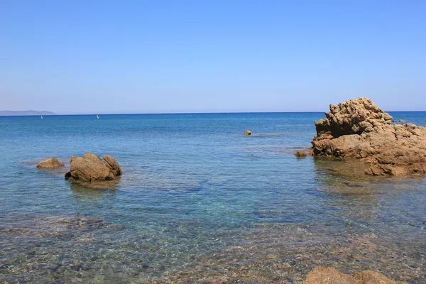 stock image Landscape near Campulongo, Villasimius at the Capo carbonara in the southeast of Sardinia