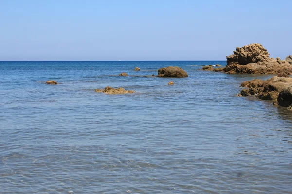 Пейзаж рядом с Кампулонго, Вилласимиус на Капо карбонара на юго-востоке Сардинии — стоковое фото