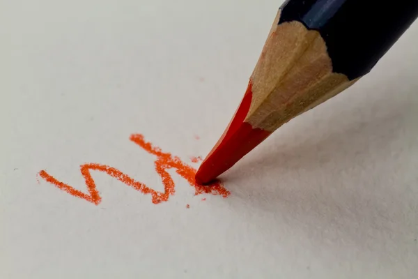 橙色铅笔 — 图库照片