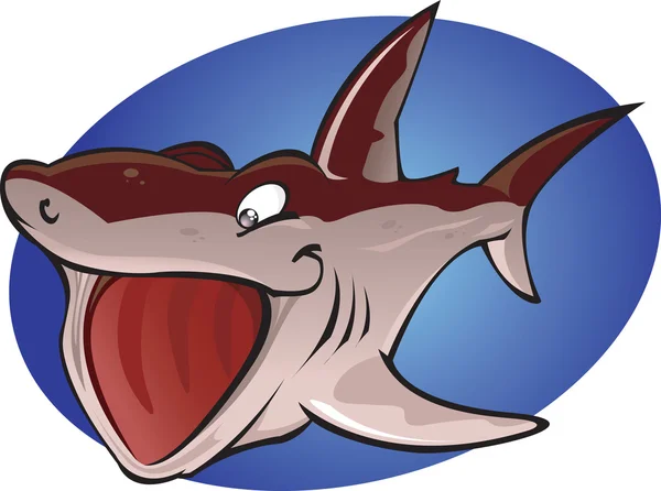Cartoon Basking Shark — Stock Vector