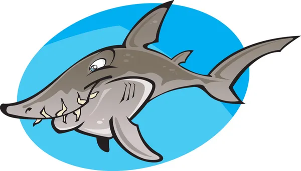 Cartoon Grey Nurse Shark — Stock Vector