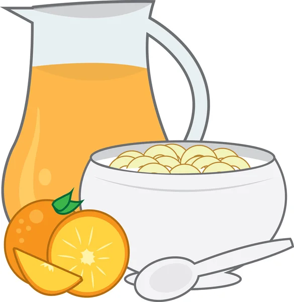Cereal and Juice — Stock Vector