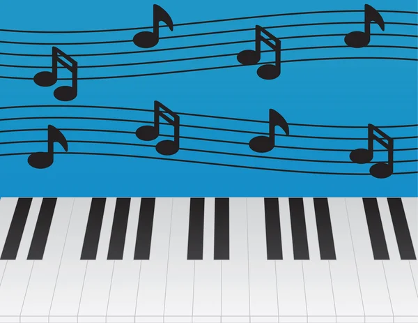 Teclas de piano — Vector de stock