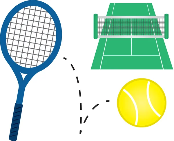 Attrezzature da tennis — Vettoriale Stock