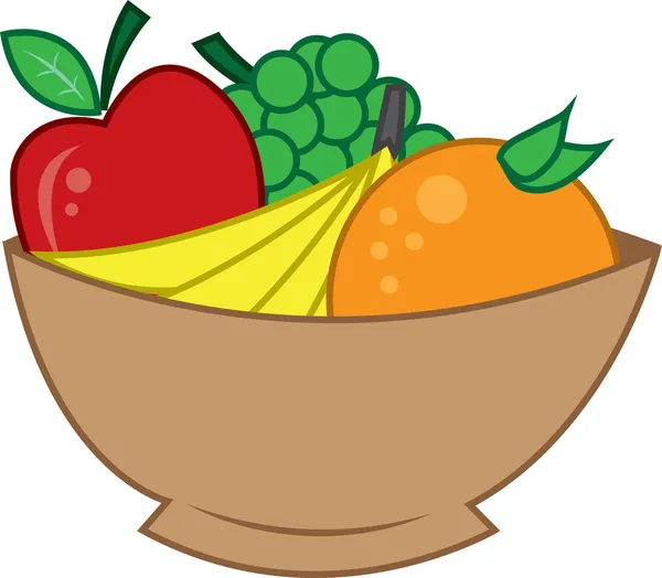 Skål med frukt — Stock vektor