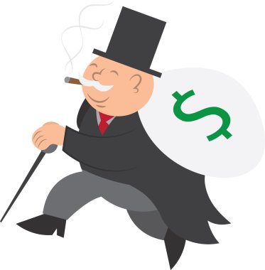 Money Man Running clipart