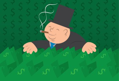 Money Man With Cash clipart