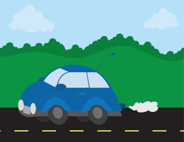 Car Driving On The Road clipart