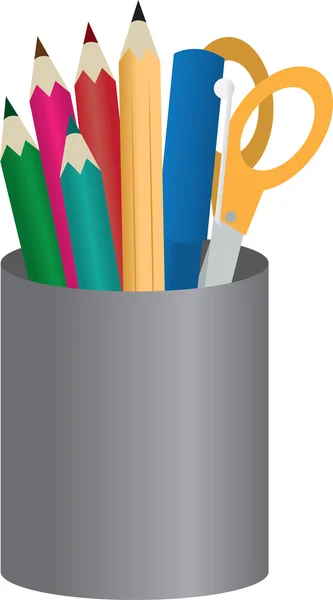 stock vector Pencil Container