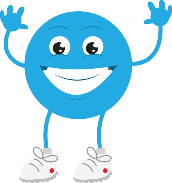 Blue Guy Smiling — Stock Vector