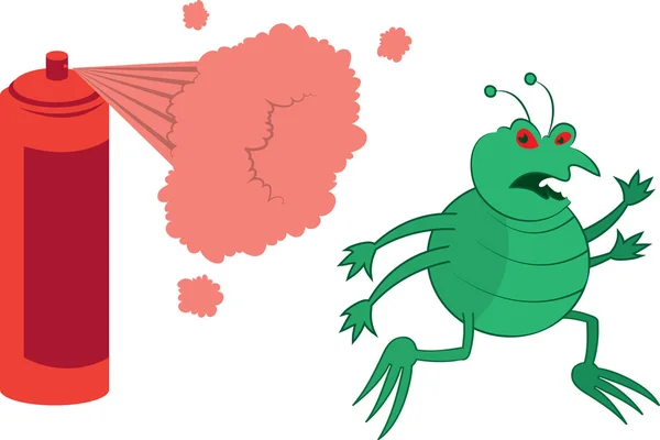 Bug verde spruzzato — Vettoriale Stock