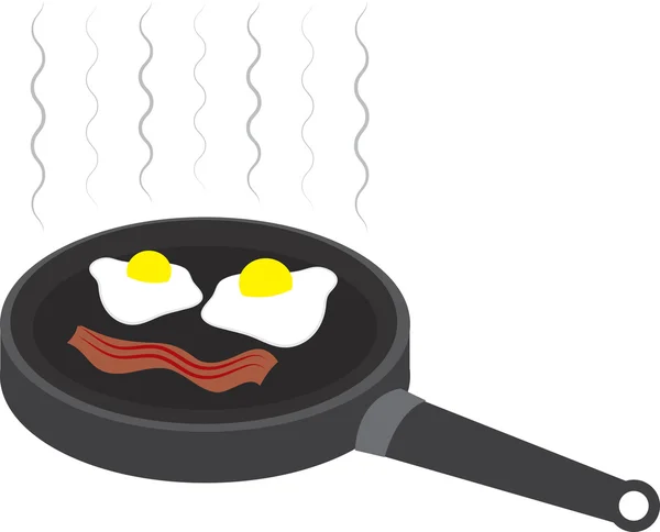 Huevos y tocino — Vector de stock