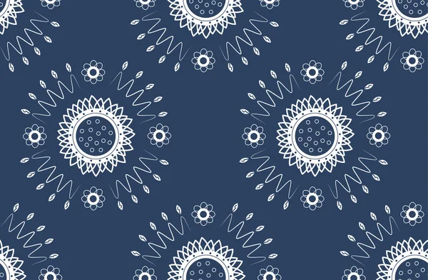 Fond de motif de fleur abstrait sans couture — Image vectorielle