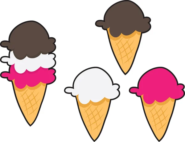 Cones de gelado —  Vetores de Stock