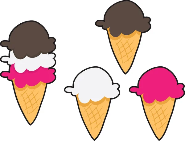 stock vector Ice Cream Cones