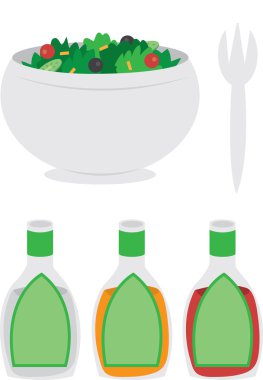 Bowl of Salad clipart