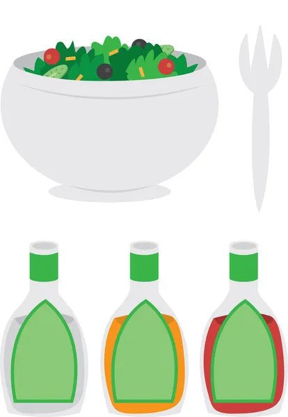 Bol de salade — Image vectorielle