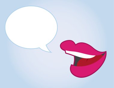 Lips Speech Bubble clipart