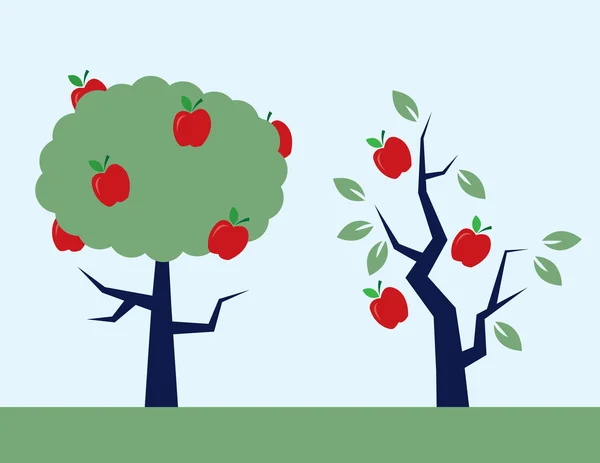Apfelbäume — Stockvektor