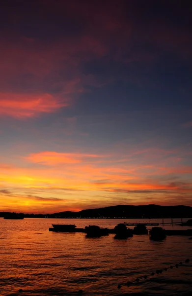 Stock image Sunset in Croatia on sea shore