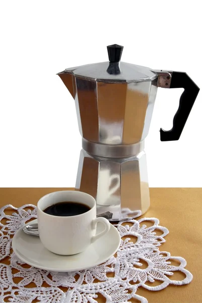 Чашка черного кофе и эспрессо — стоковое фото