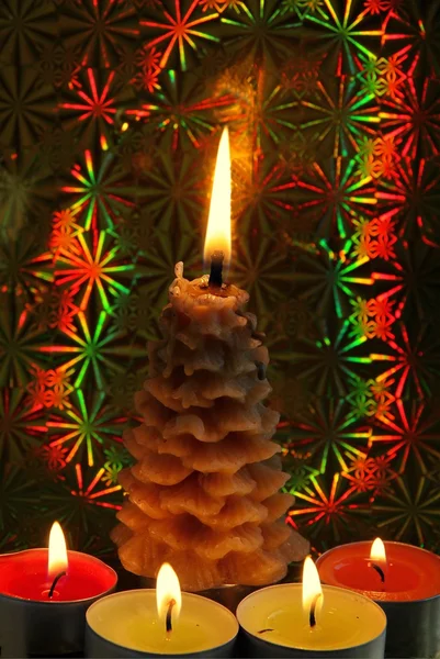 クリスマス キャンドルを燃焼 — ストック写真