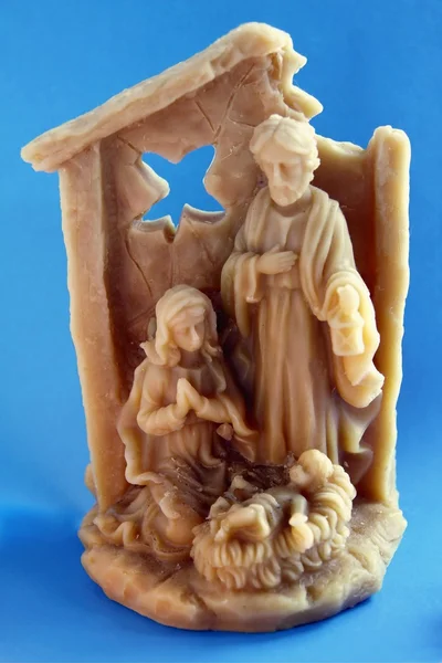Waxen Christmas crib — Stock Photo, Image