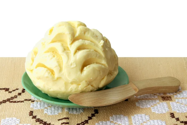 Manteiga caseira fresca e natural — Fotografia de Stock
