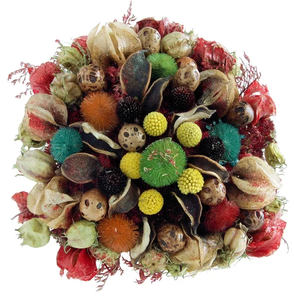 Posy essiccato di fiori e frutta — Foto Stock