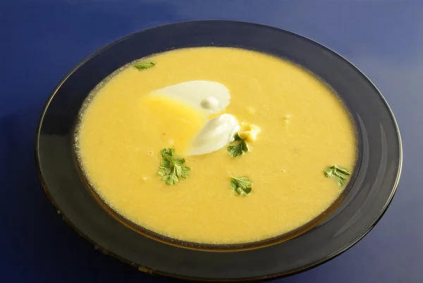 西洋山葵のクリーム スープ — ストック写真